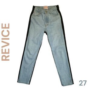 REVICE DENIM JEANS WOMENS 27 90’s BUTTON FLY MOM STRAIGHT LEG HI-WAISTED LIGHT